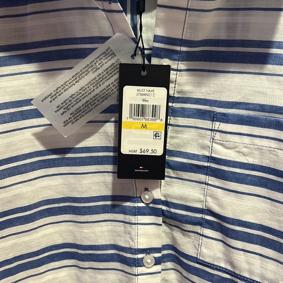 NWT Tommy Hilfiger Collared Striped Tunic Blouse - Picture 7 of 9
